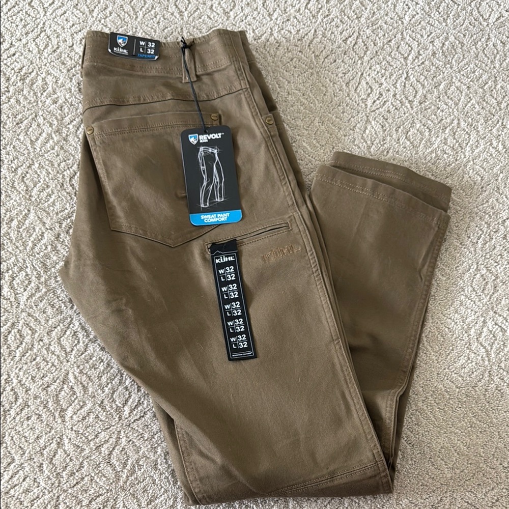 Kuhl - M’s Revolt Jean - Tapered 32” Inseam - NWT - Dark Khaki